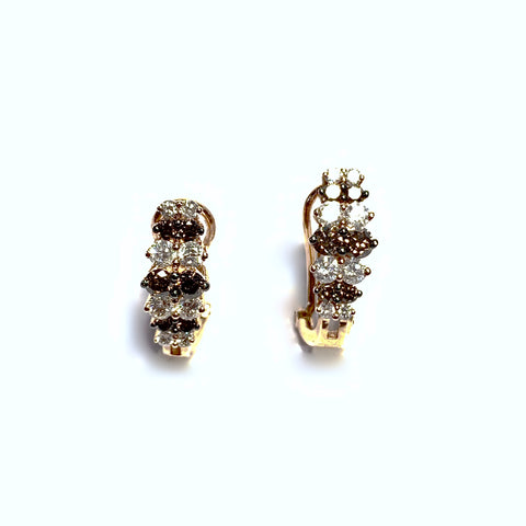 BROWN DIAMOND EARRINGS