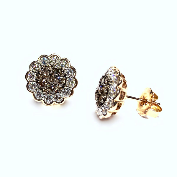 BROWN DIAMOND EARRINGS