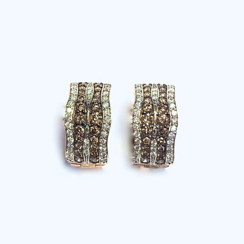 BROWN DIAMOND EARRINGS