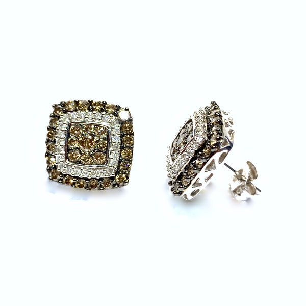 BROWN DIAMOND EARRINGS