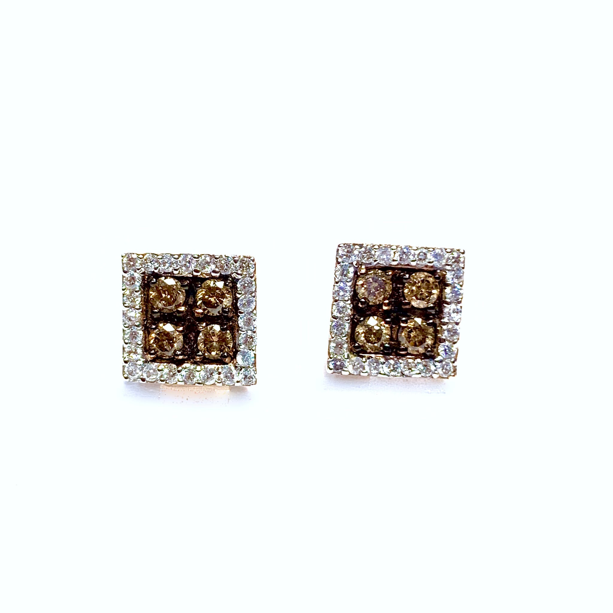 BROWN DIAMOND EARRINGS