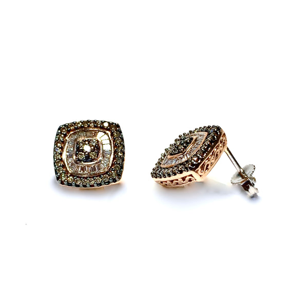 BROWN DIAMOND EARRINGS