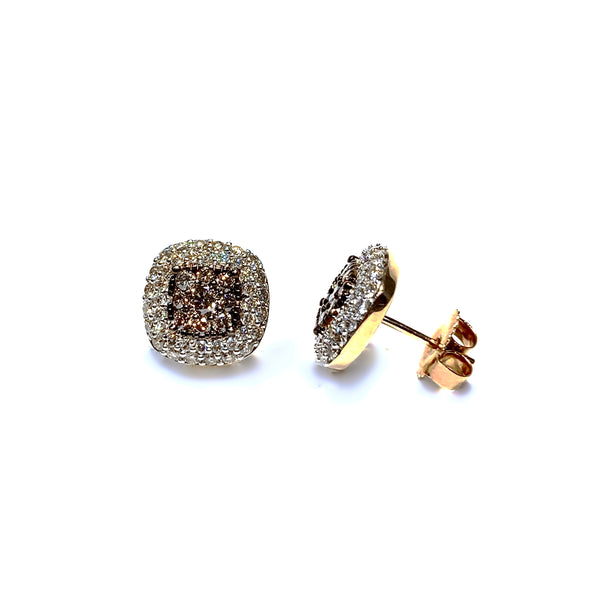 BROWN DIAMOND EARRINGS