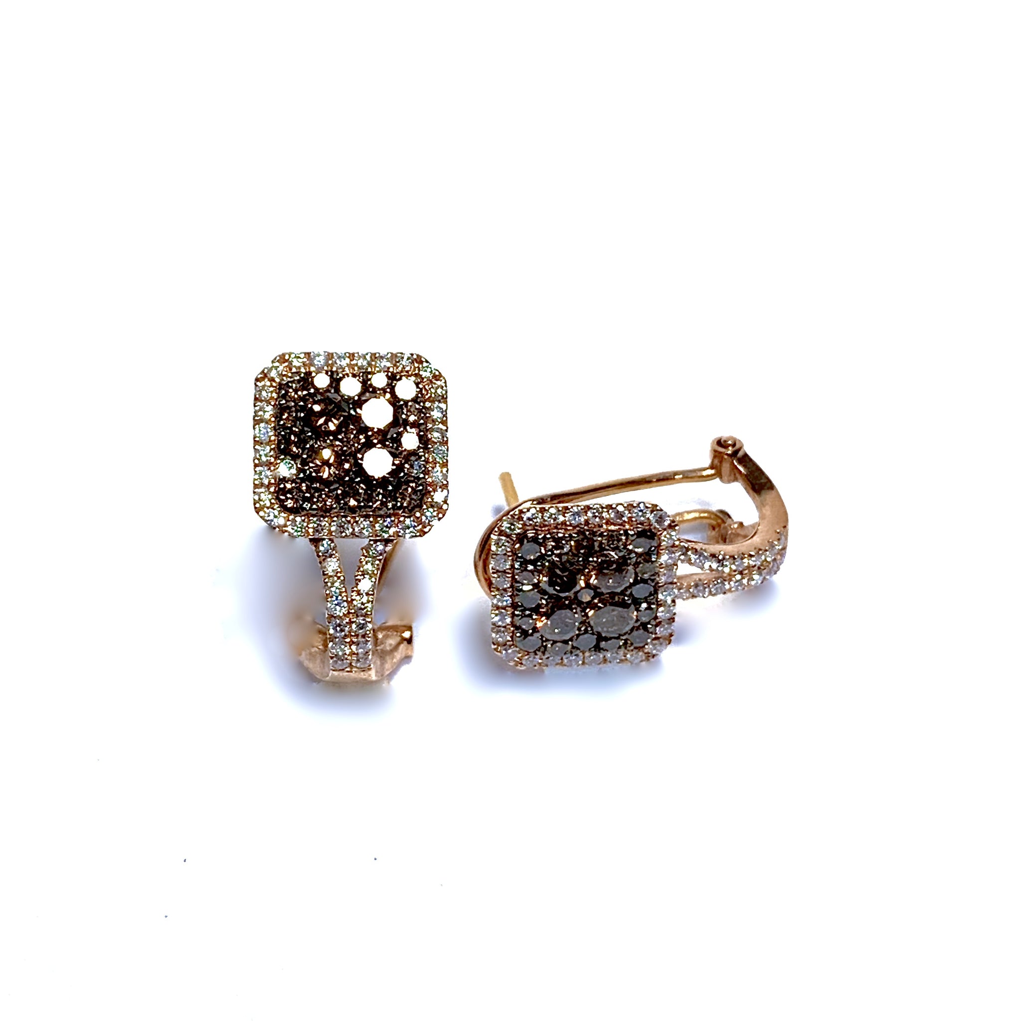 BROWN DIAMOND EARRINGS