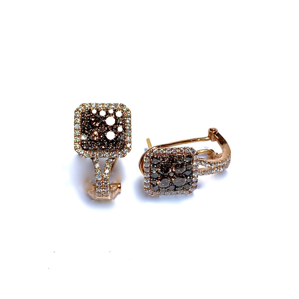 BROWN DIAMOND EARRINGS