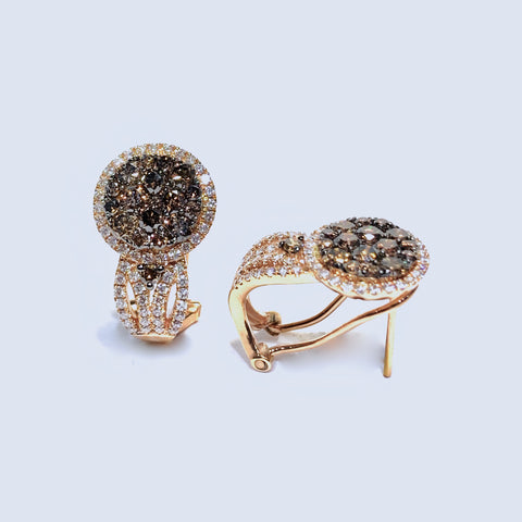 BROWN DIAMOND EARRINGS
