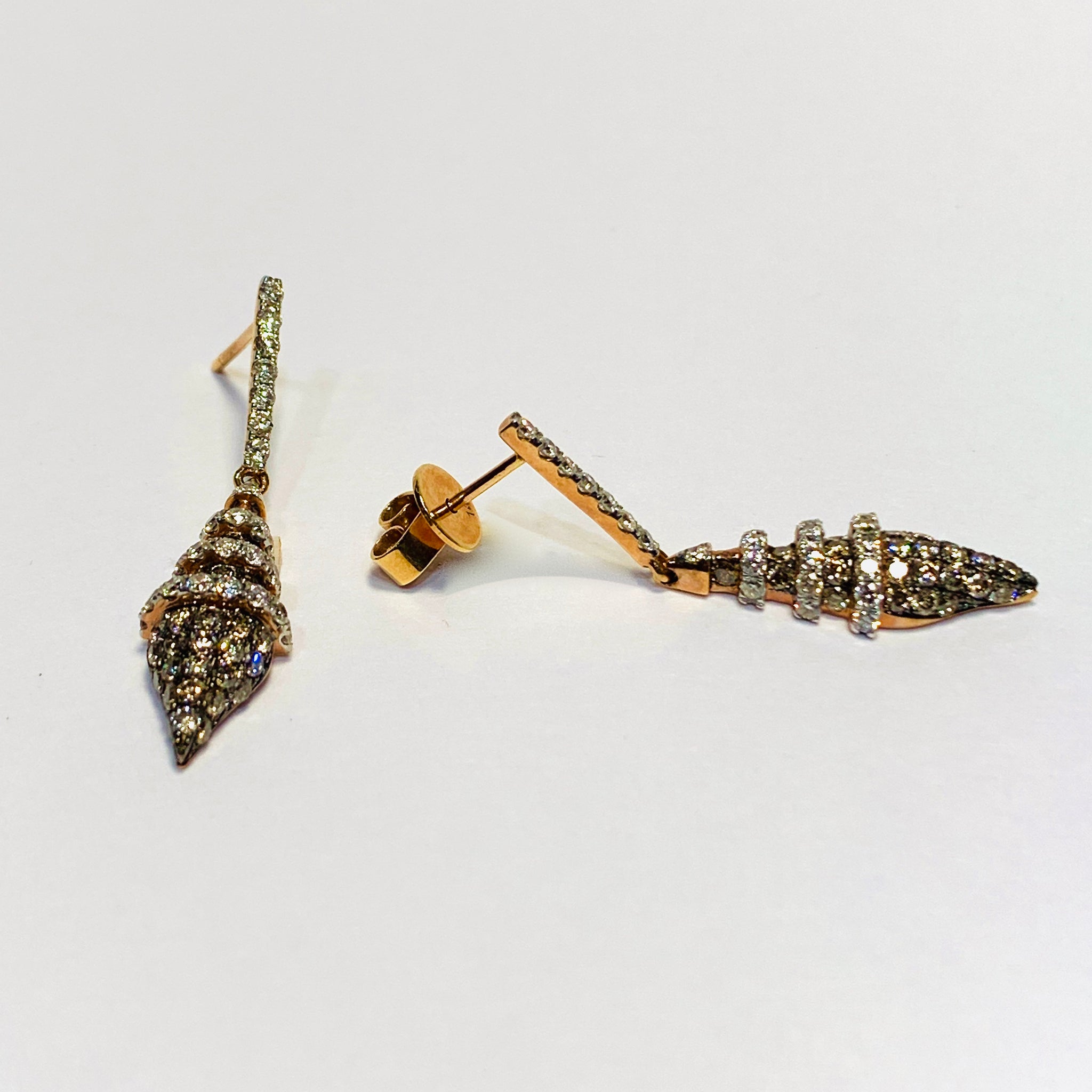 BROWN DIAMOND EARRINGS