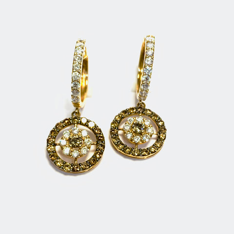 BROWN DIAMOND EARRINGS