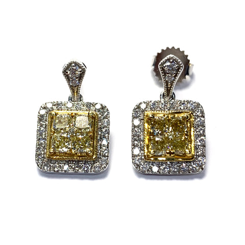 NATURAL YELLOW DIAMOND EARRINGS