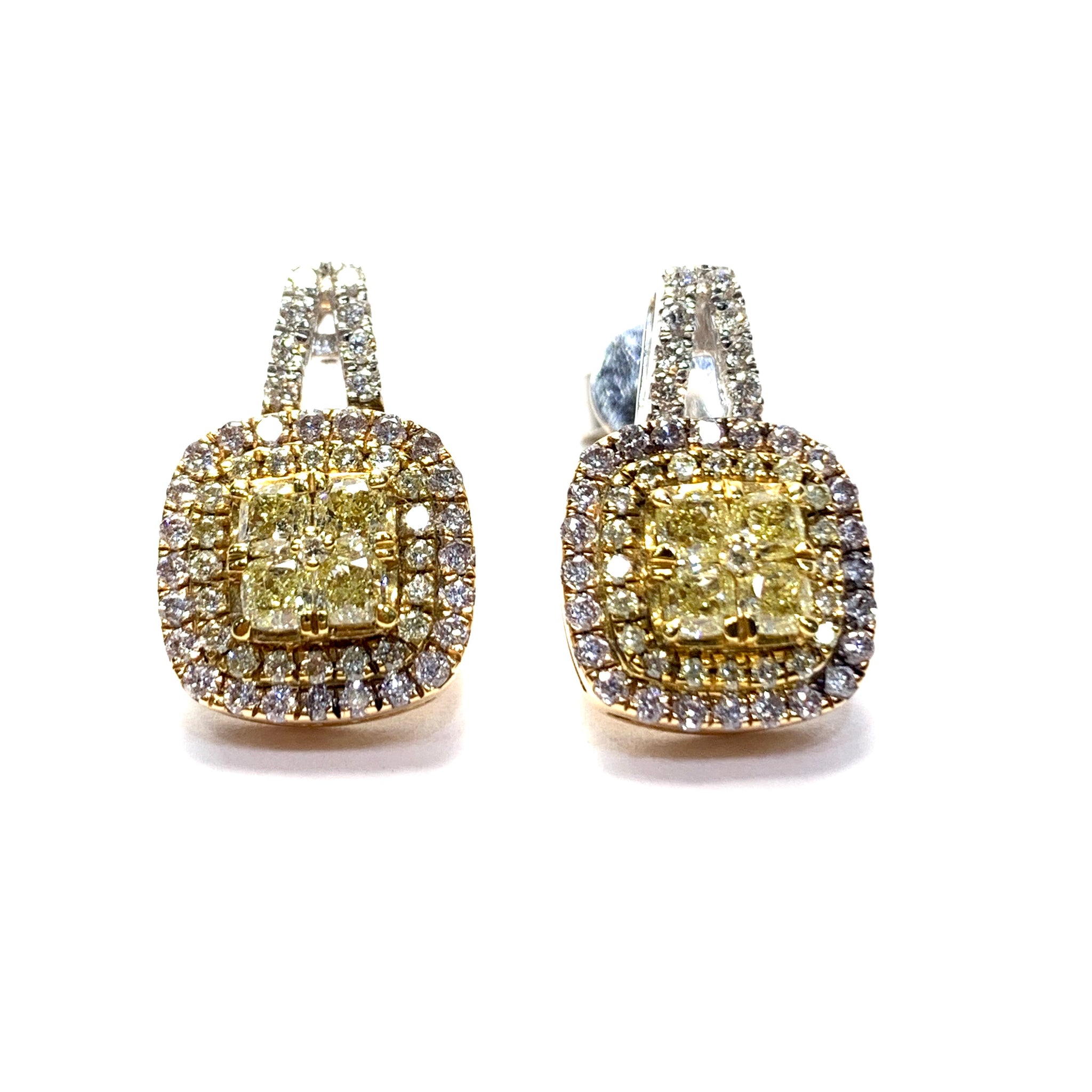 NATURAL YELLOW DIAMOND EARRINGS