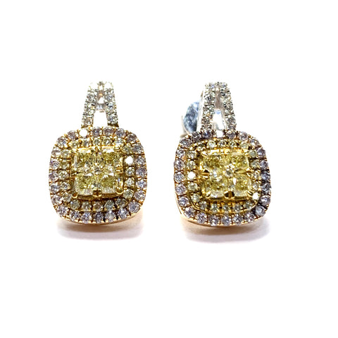 NATURAL YELLOW DIAMOND EARRINGS