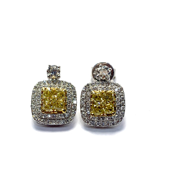 NATURAL YELLOW DIAMOND EARRINGS