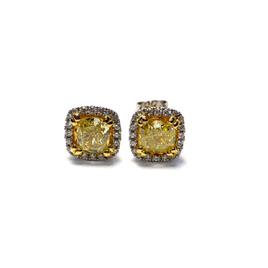 NATURAL YELLOW DIAMOND EARRINGS