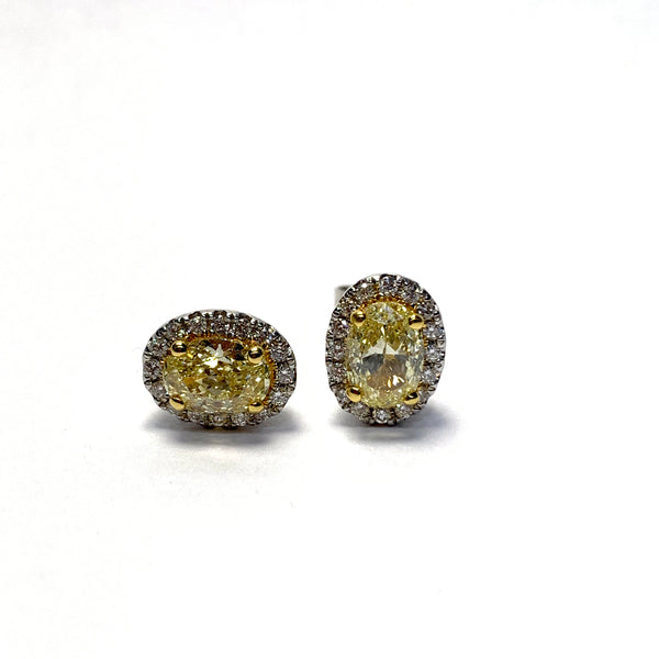 NATURAL YELLOW DIAMOND EARRINGS