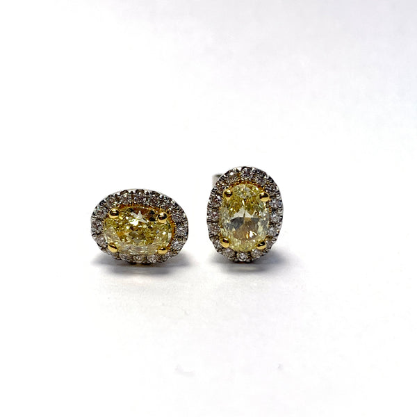 NATURAL YELLOW DIAMOND EARRINGS