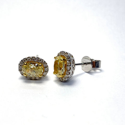 NATURAL YELLOW DIAMOND EARRINGS