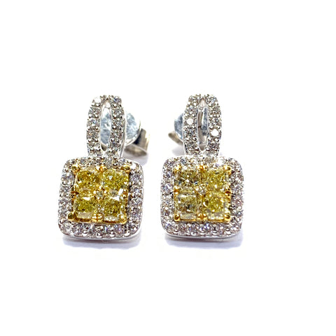 NATURAL YELLOW DIAMOND EARRINGS