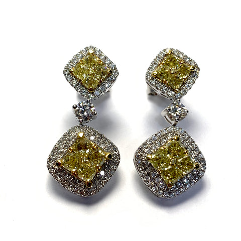 NATURAL YELLOW DIAMOND EARRINGS