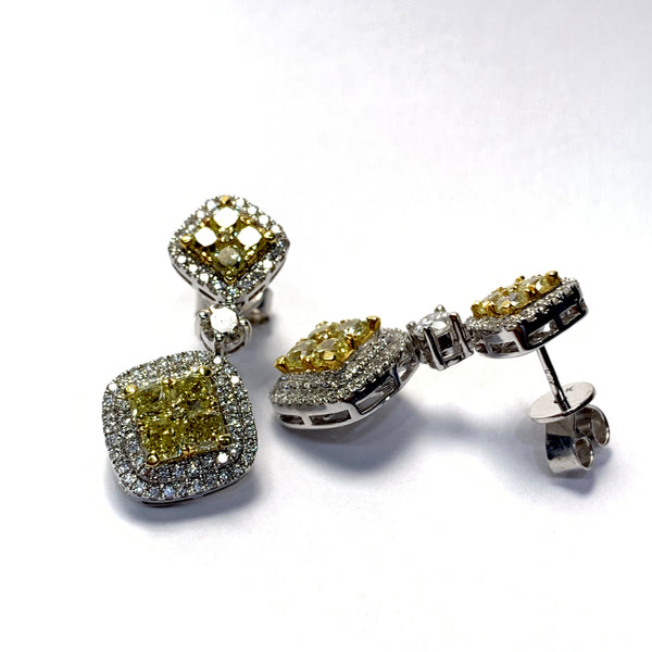 NATURAL YELLOW DIAMOND EARRINGS