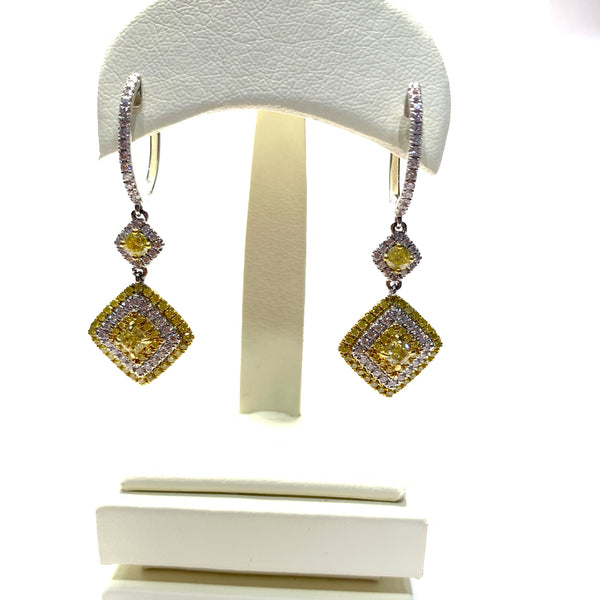 NATURAL YELLOW DIAMOND EARRINGS