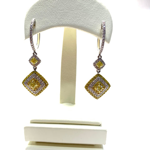 NATURAL YELLOW DIAMOND EARRINGS