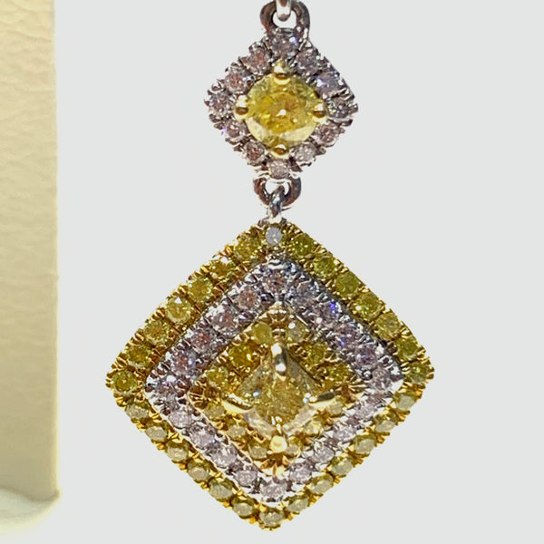 NATURAL YELLOW DIAMOND EARRINGS