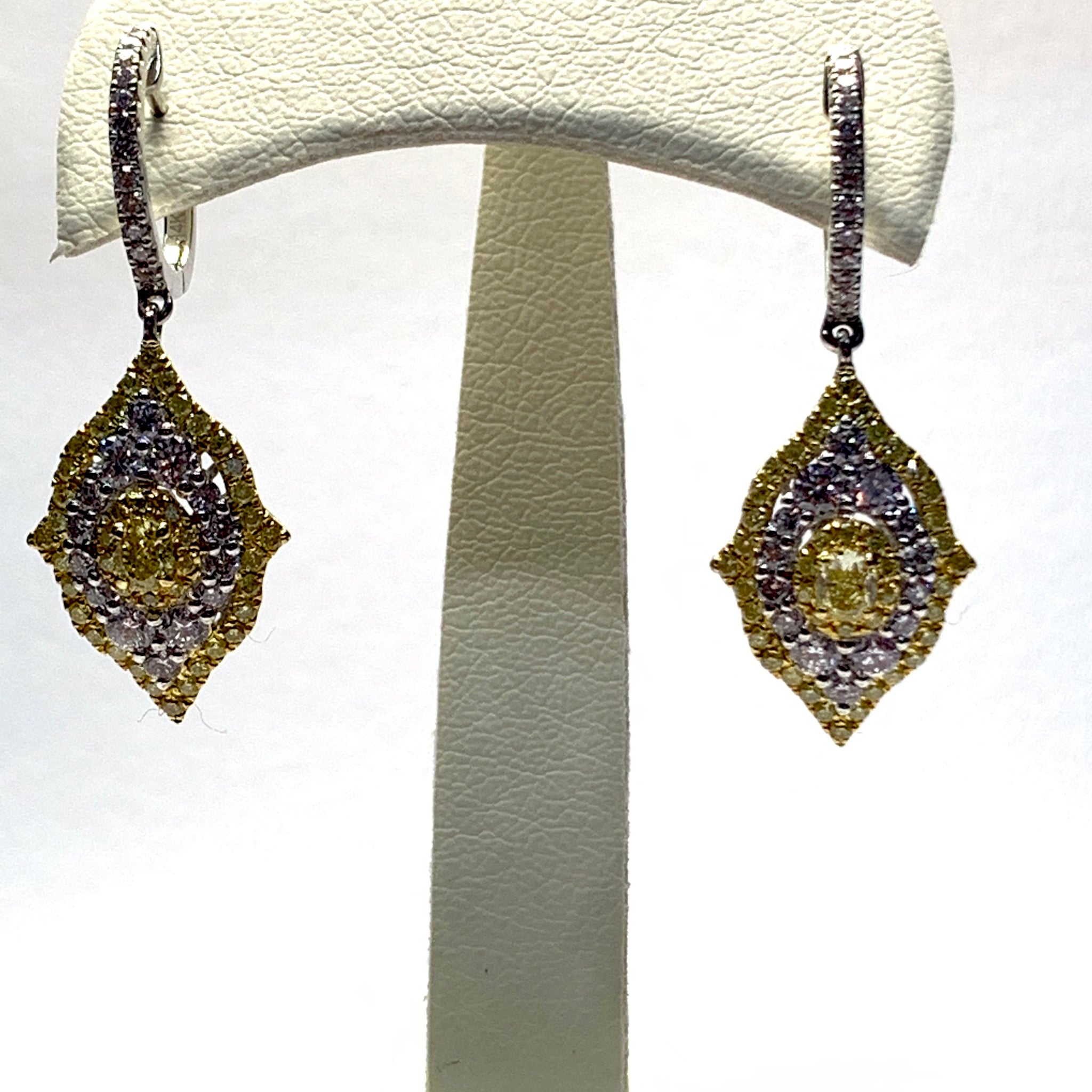 NATURAL YELLOW DIAMOND EARRINGS
