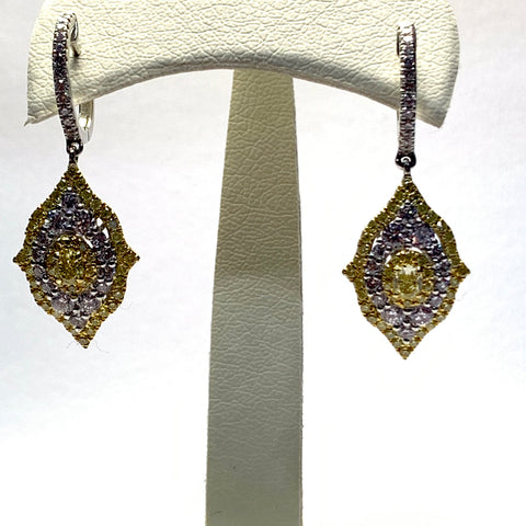 NATURAL YELLOW DIAMOND EARRINGS