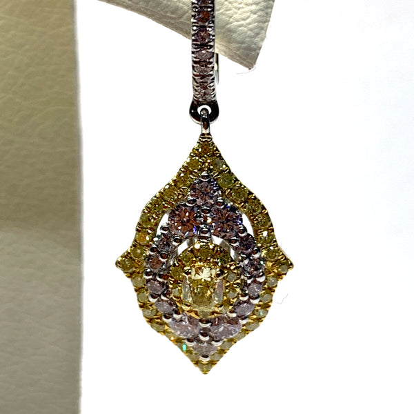 NATURAL YELLOW DIAMOND EARRINGS