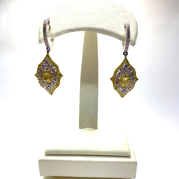 NATURAL YELLOW DIAMOND EARRINGS