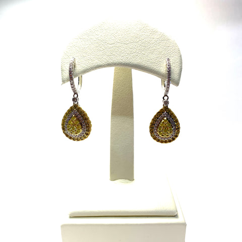 NATURAL YELLOW DIAMOND EARRINGS