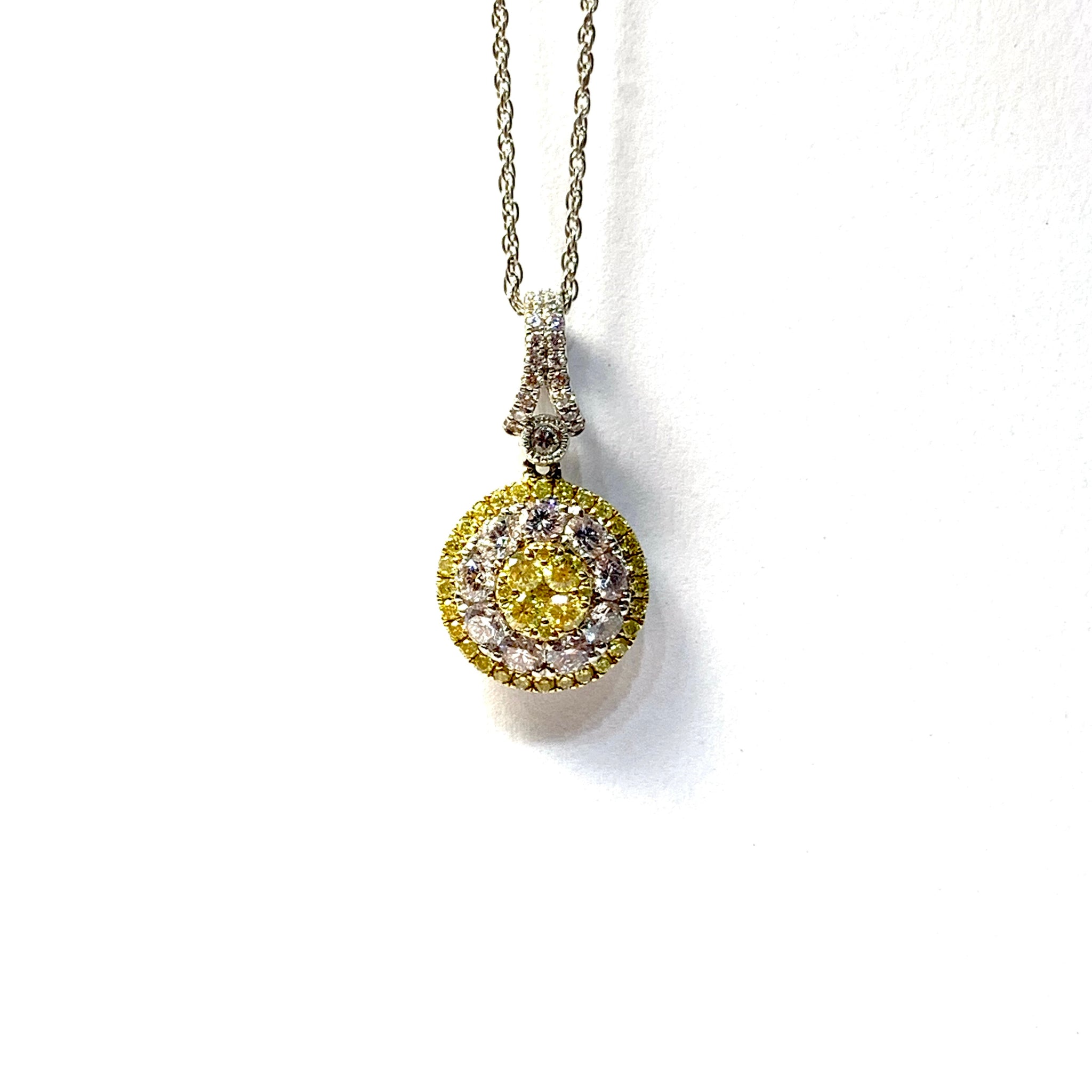NATURAL YELLOW DIAMOND PENDANT