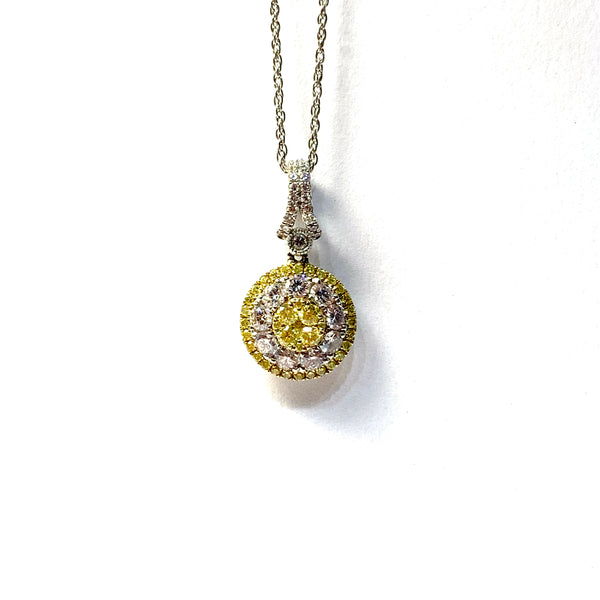 NATURAL YELLOW DIAMOND PENDANT