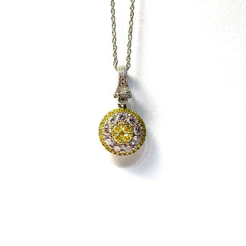 NATURAL YELLOW DIAMOND PENDANT