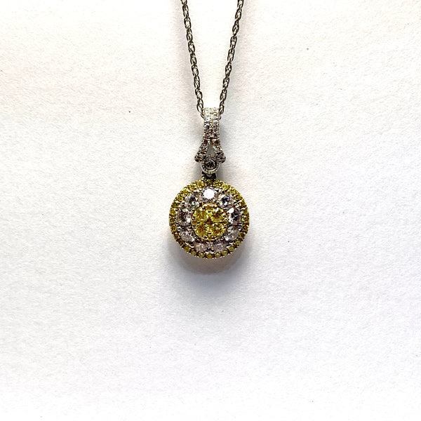 NATURAL YELLOW DIAMOND PENDANT