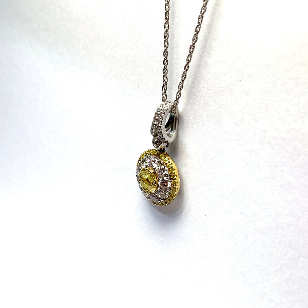 NATURAL YELLOW DIAMOND PENDANT