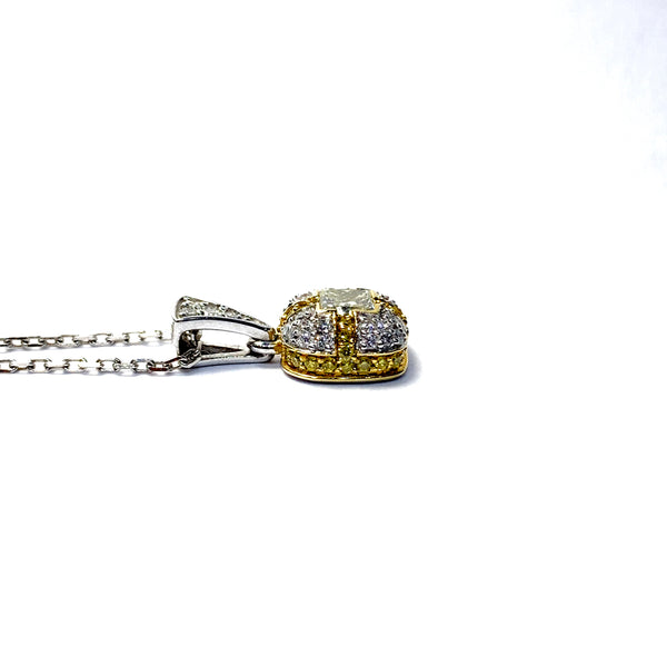 NATURAL YELLOW DIAMOND PENDANT