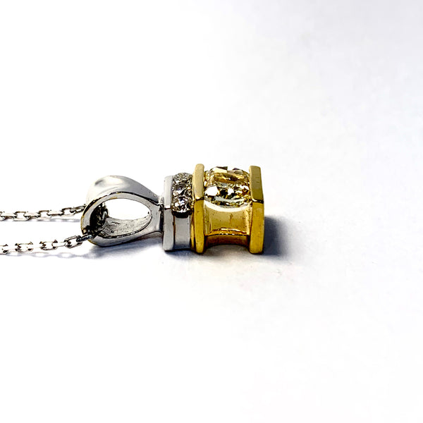 NATURAL YELLOW DIAMOND PENDANT