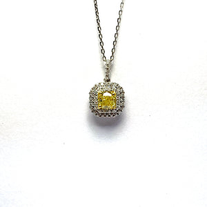 NATURAL YELLOW DIAMOND PENDANT