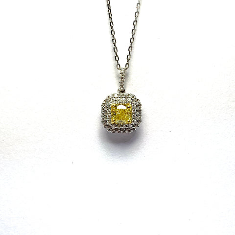 NATURAL YELLOW DIAMOND PENDANT
