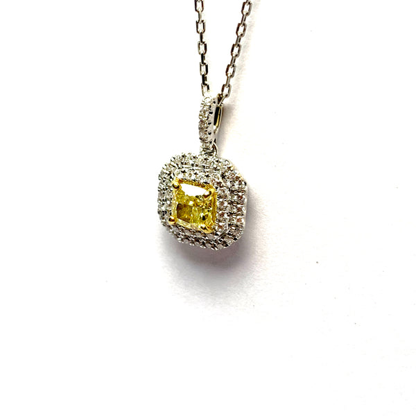 NATURAL YELLOW DIAMOND PENDANT