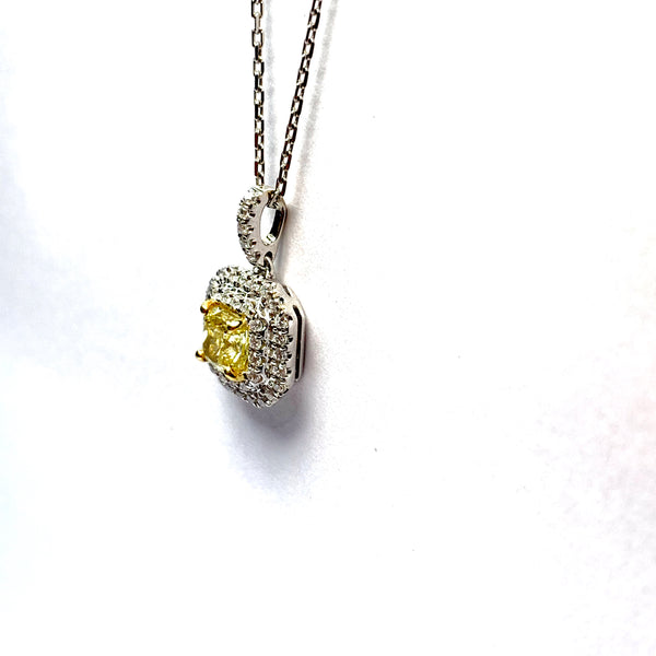 NATURAL YELLOW DIAMOND PENDANT