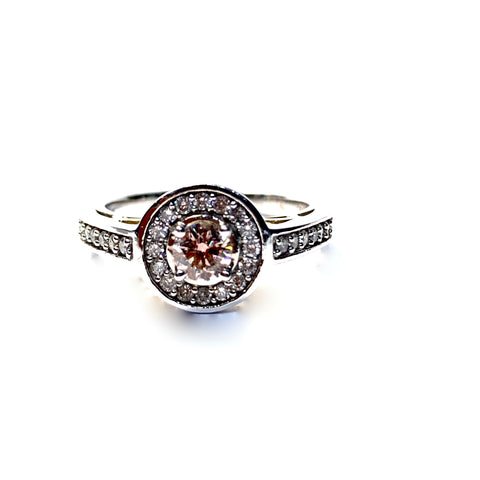 NATURAL LIGHT PINK DIAMOND RING