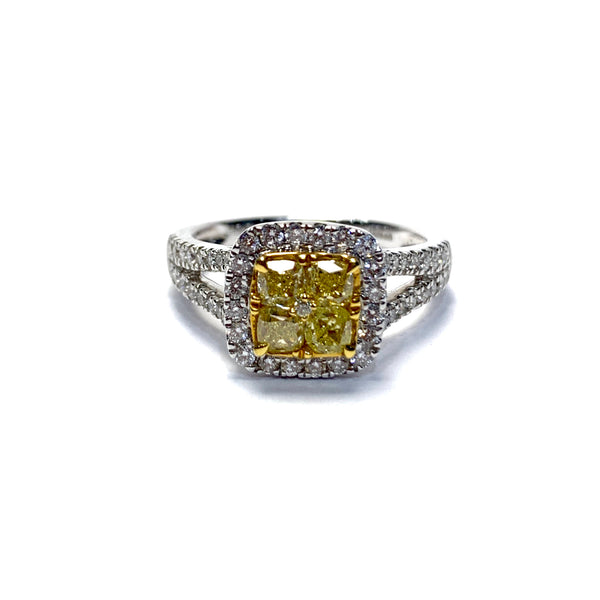 NATURAL YELLOW DIAMOND RING