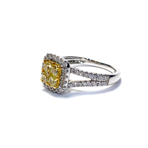 NATURAL YELLOW DIAMOND RING