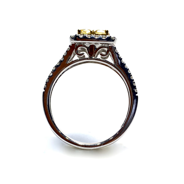 NATURAL YELLOW DIAMOND RING
