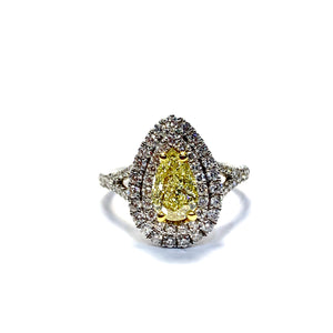 NATURAL YELLOW DIAMOND RING