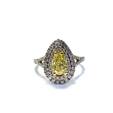 NATURAL YELLOW DIAMOND RING