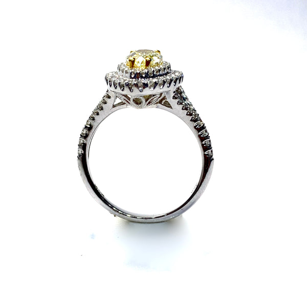 NATURAL YELLOW DIAMOND RING