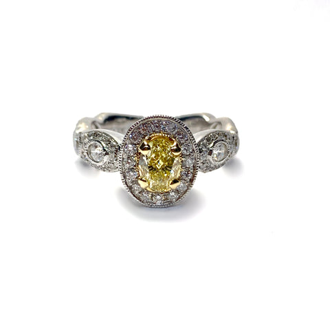 NATURAL YELLOW DIAMOND RING